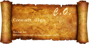 Conradt Olga névjegykártya